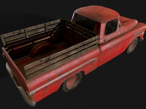 lowpoly old car-02 3D मॉडल