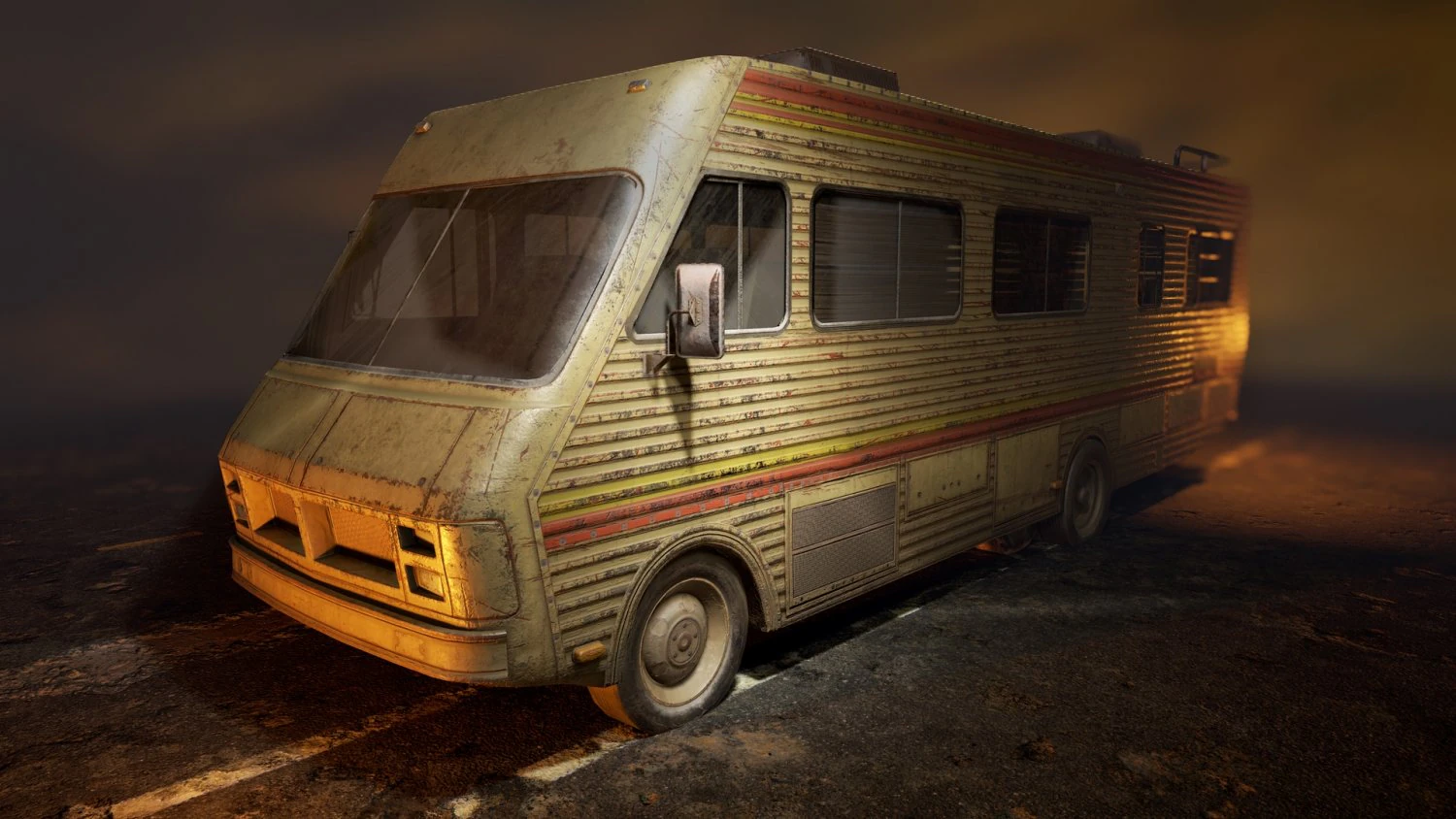 lowpoly old car-03 3D Model .c4d .max .obj .3ds .fbx .stl .blend 