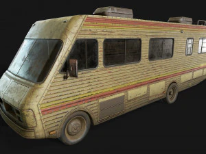 lowpoly old car-03 3D Model