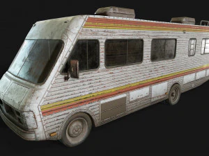 lowpoly old car-03 3D Model