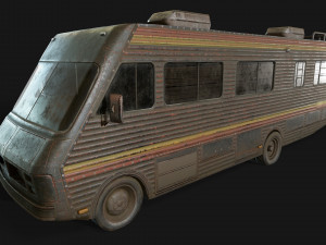 lowpoly old car-03 3D Model