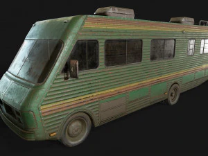 lowpoly old car-03 3D Model