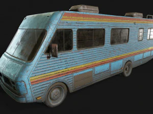 lowpoly old car-03 3D Model