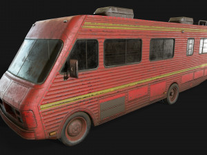 lowpoly old car-03 3D Model