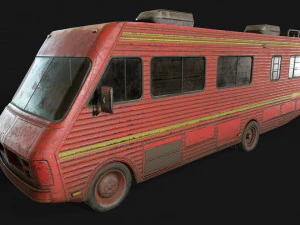 lowpoly old car-03 3D Model