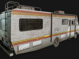 lowpoly old car-03 3D Model