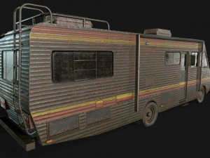 lowpoly old car-03 3D Model