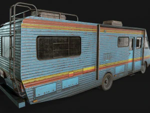 lowpoly old car-03 3D Model