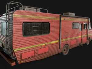 lowpoly old car-03 3D Model