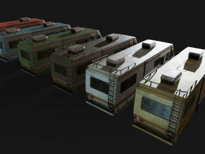 lowpoly old car-03 3D Model