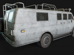 lowpoly old car-04 3D Model