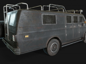 lowpoly old car-04 3D Model