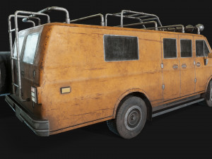 lowpoly old car-04 3D Model