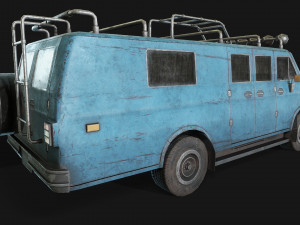 lowpoly old car-04 3D Model