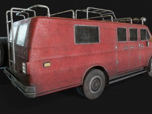 lowpoly old car-04 3D Model