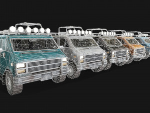 lowpoly old car-04 3D Model