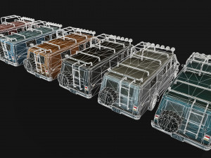 lowpoly old car-04 3D Model