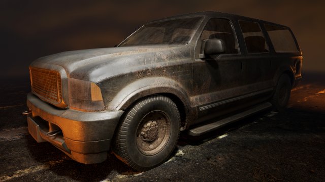 lowpoly old car-05 3D 模型 .c4d .max .obj .3ds .fbx .stl .blend 