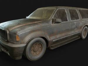 lowpoly old car-05 3D 模型