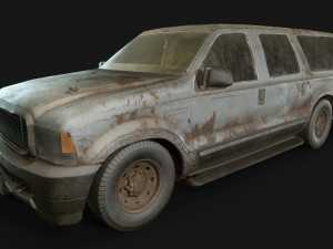 lowpoly old car-05 3D 模型