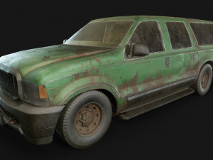 lowpoly old car-05 3D 模型