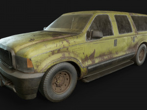 lowpoly old car-05 3D 模型