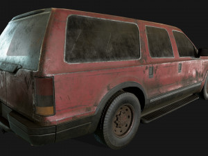 lowpoly old car-05 3D 模型