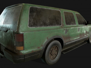 lowpoly old car-05 3D 模型