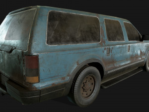 lowpoly old car-05 3D 模型
