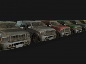 lowpoly old car-05 3D 模型