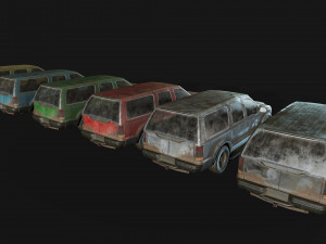 lowpoly old car-05 3D 模型