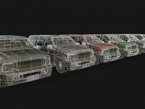 lowpoly old car-05 3D 模型