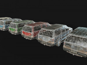 lowpoly old car-05 3D 模型