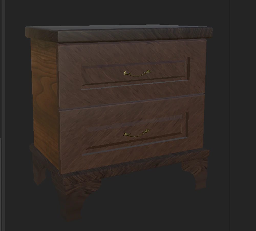 bedside table 3D Model .c4d .max .obj .3ds .fbx .stl .blend 
