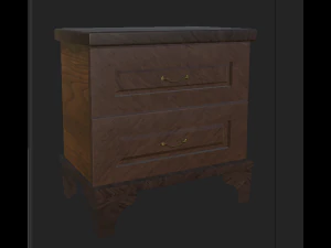 침대 옆 탁자 3D 모델