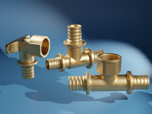 collection of axial press fittings for pex pipes 3D Модель