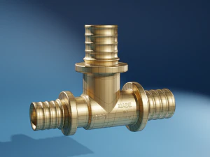 collection of axial press fittings for pex pipes 3D Model