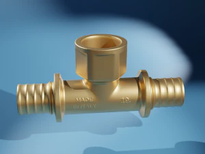 collection of axial press fittings for pex pipes 3D Model