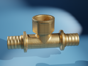 collection of axial press fittings for pex pipes Modelo 3D