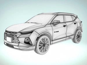 chevrolet blazer rs 2019 3D Model
