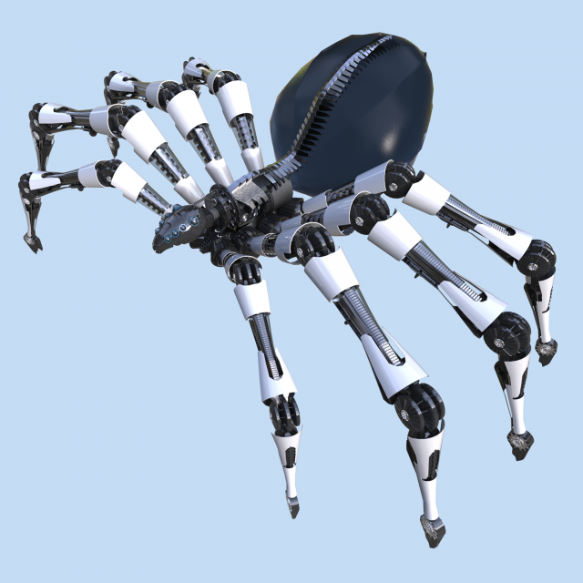 spider 3D Model .c4d .max .obj .3ds .fbx .stl .blend 