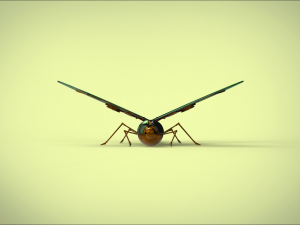 butterfly mechanical steampunk Modello 3D