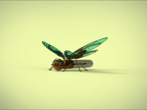 butterfly mechanical steampunk Modello 3D