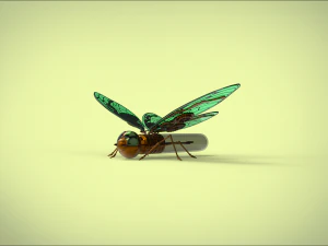 butterfly mechanical steampunk 3D Model