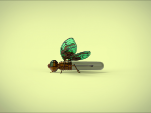 butterfly mechanical steampunk Modello 3D