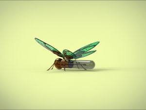 butterfly mechanical steampunk Modello 3D