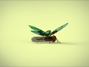butterfly mechanical steampunk Modello 3D