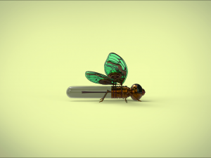 butterfly mechanical steampunk Modello 3D