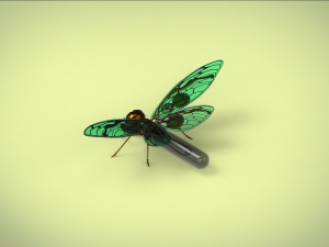 butterfly mechanical steampunk Modello 3D