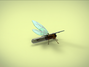 butterfly mechanical steampunk Modello 3D